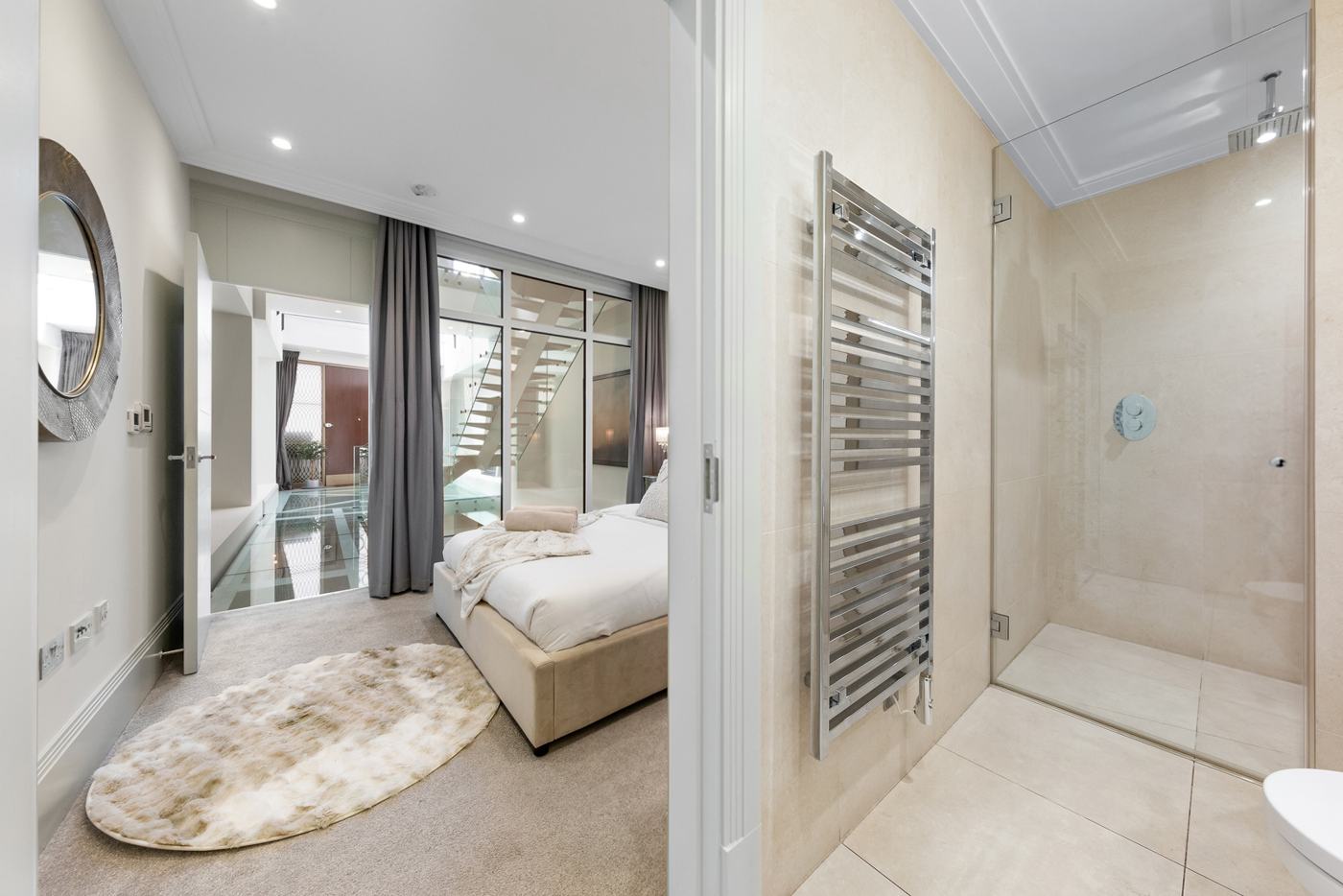Bathroom with walk-in shower
